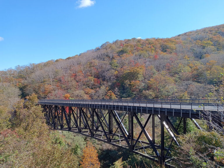 秋の自然美！福島・甲子大橋の紅葉