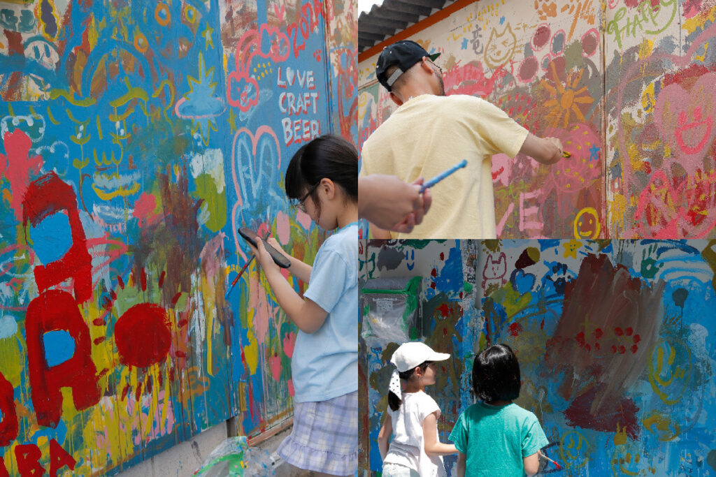 かべをぬろうよ東大阪ー壁に絵を描く大人と子どもたち