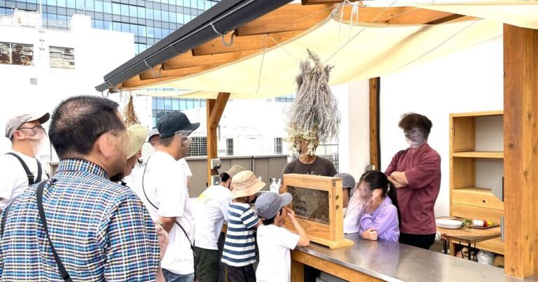 ビルの屋上に養蜂園？「KABUKAYAはちみつ収穫体験」に参加しました｜東京都・日本橋