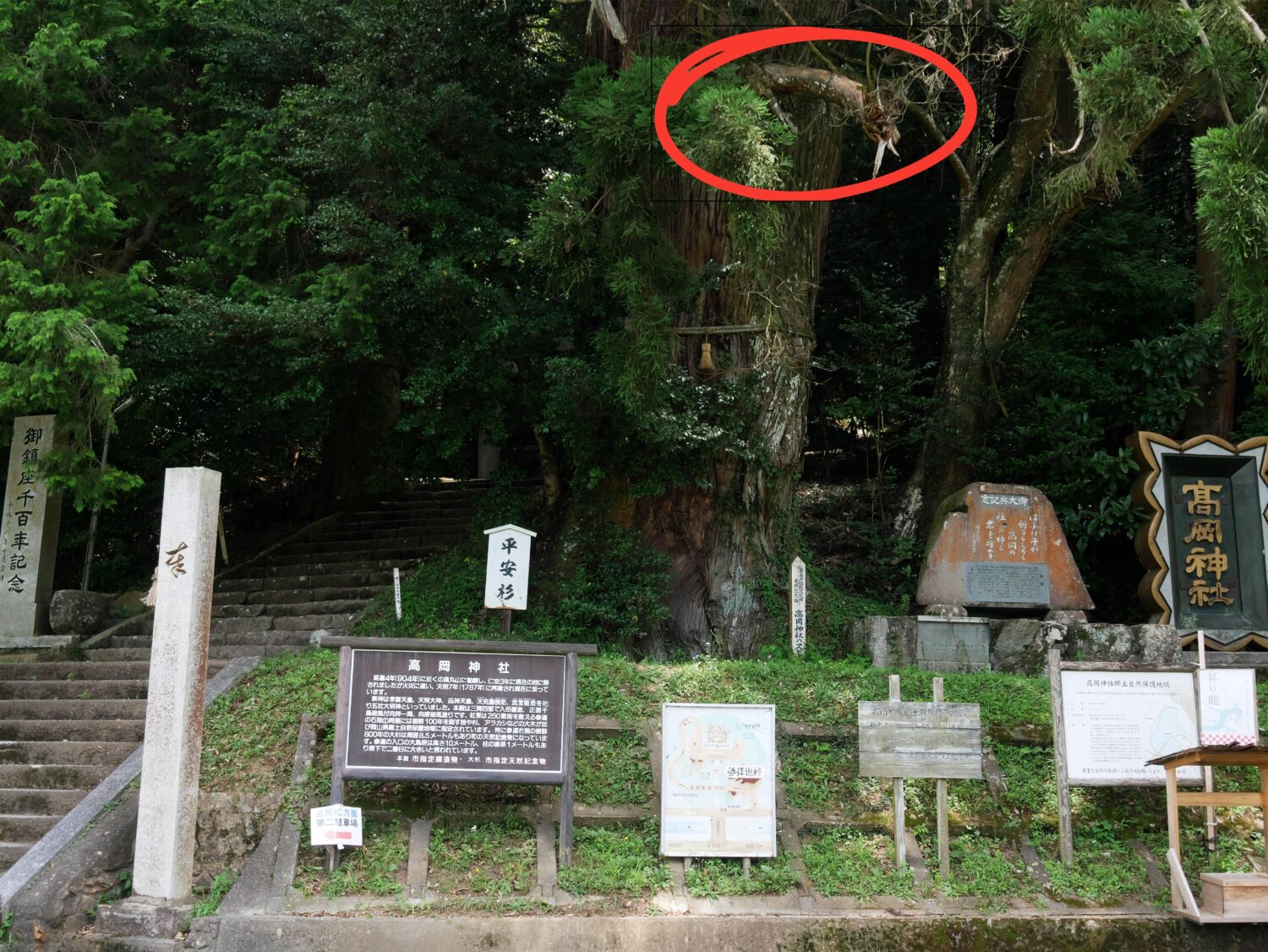 髙岡神社の正面