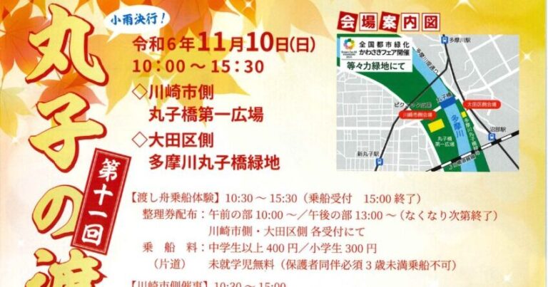 第11回 丸子の渡し祭りが開催!|東京都大田区・神奈川県川崎市