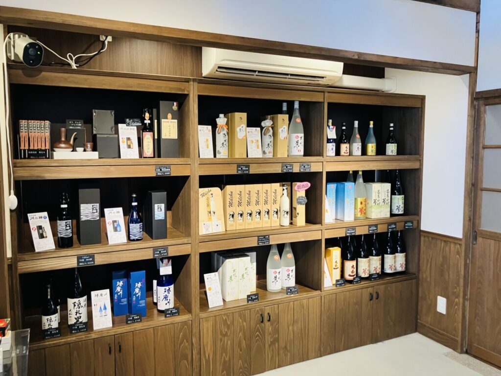 焼酎の販売コーナー
