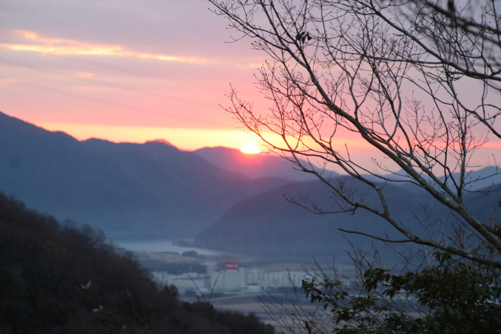 磐山山頂からの吉井川の眺望