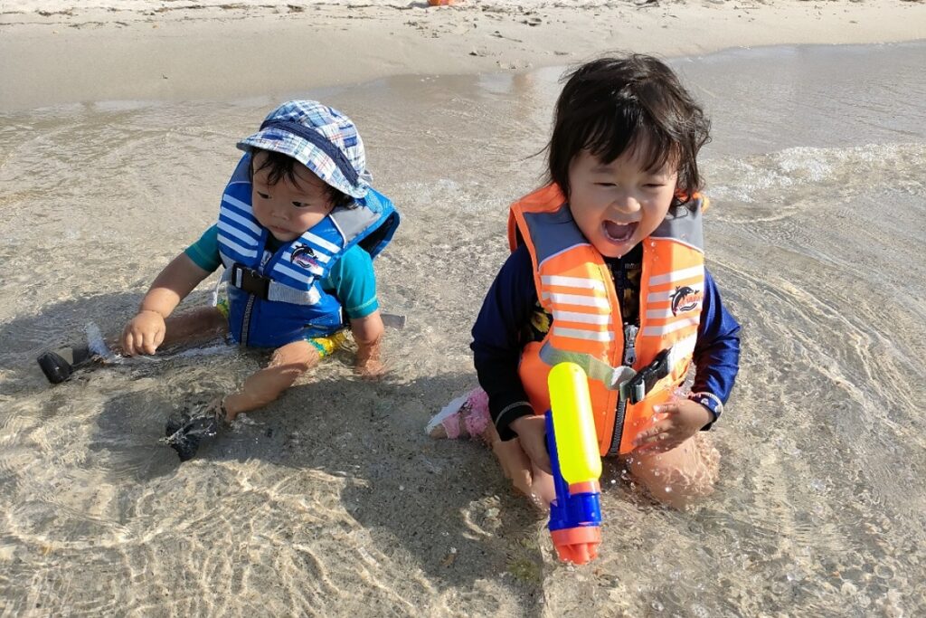 移住、兵庫県新温泉町、水遊び