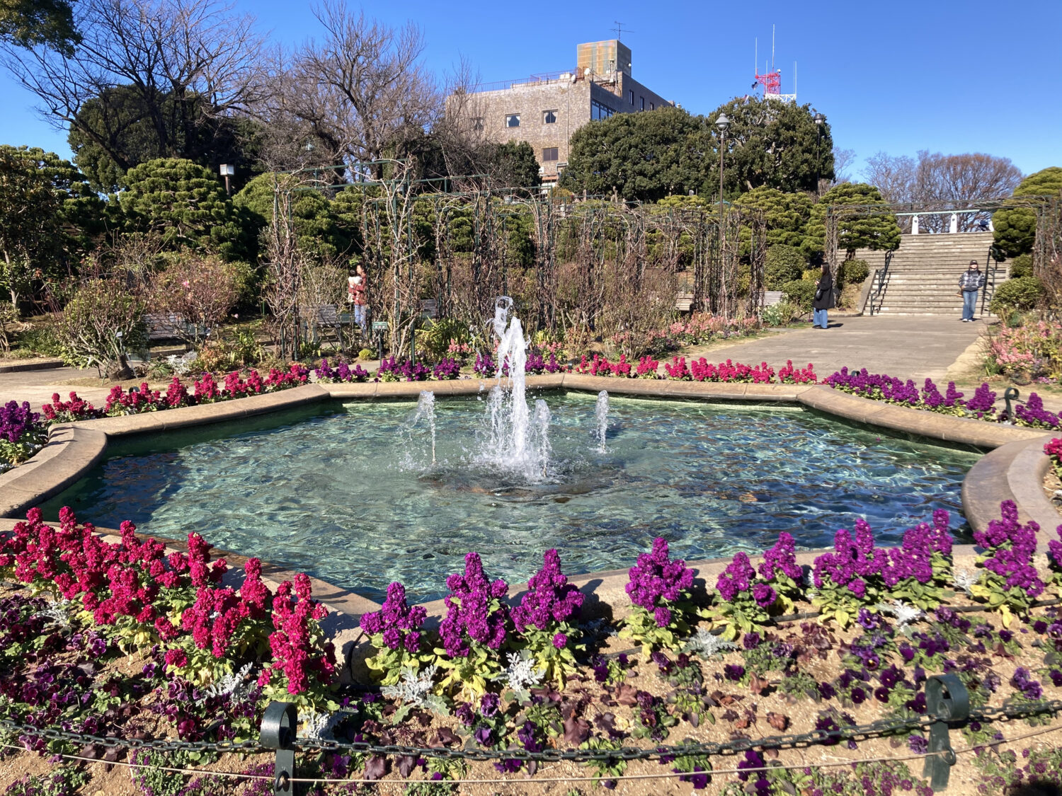 港の見える丘公園内にある噴水