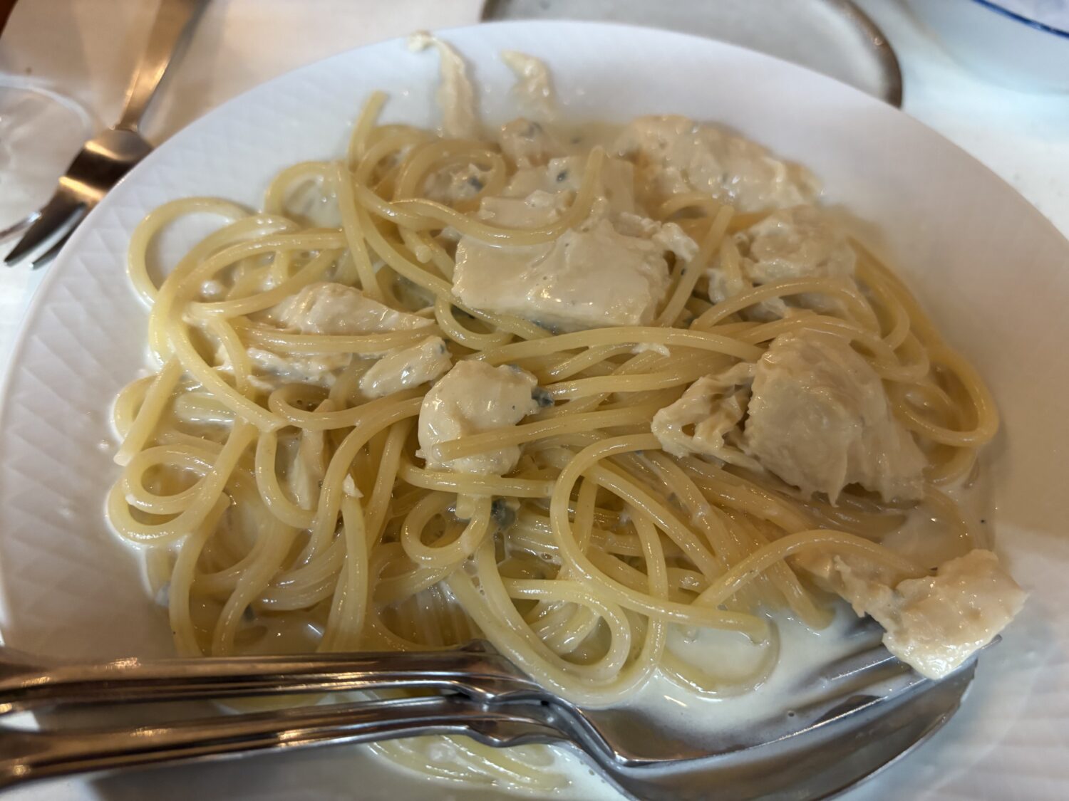 生ゆばとゴルゴンゾーラチーズのパスタ