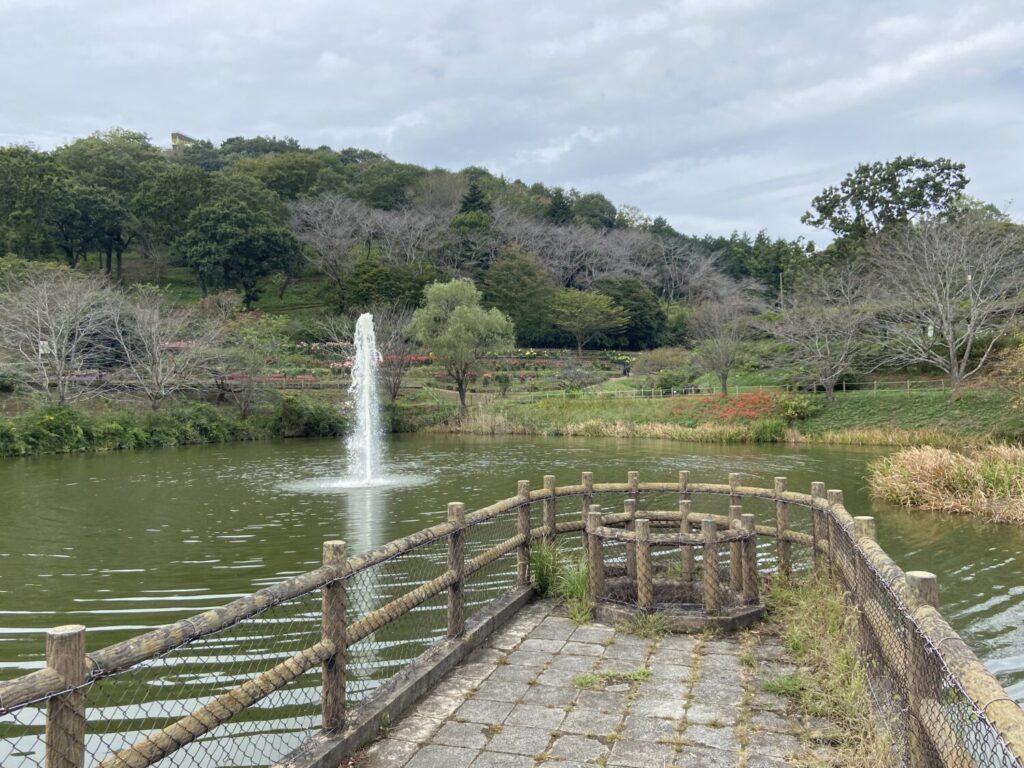 噴水の向こうに展望塔