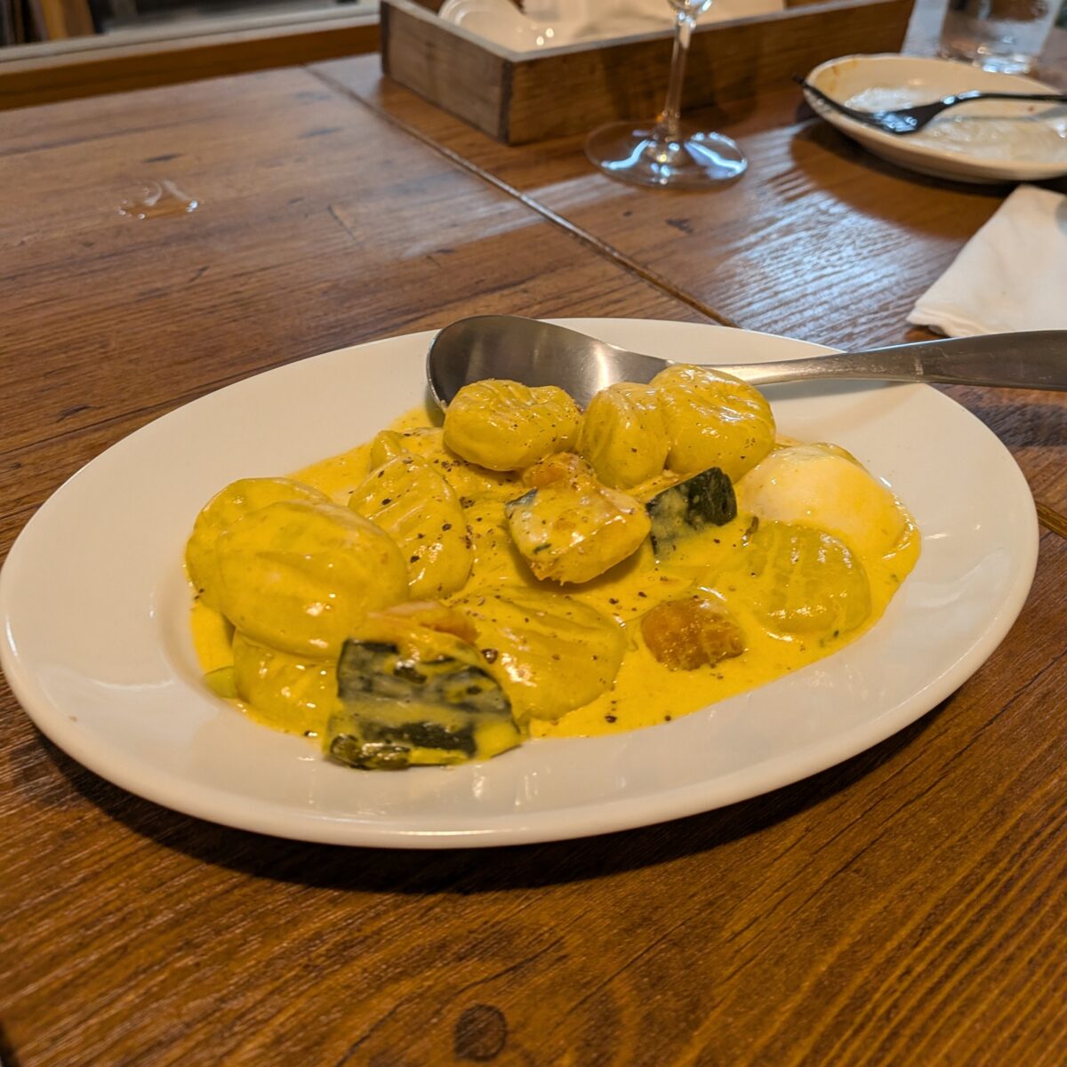 キツネノアトチの「かぼちゃのニョッキ」