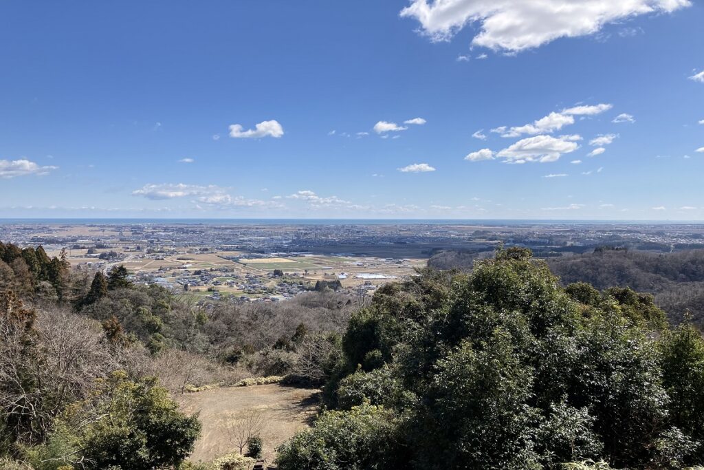 神門を兼ねた展望台からの眺め