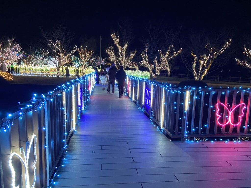 蝶々のデザインの橋