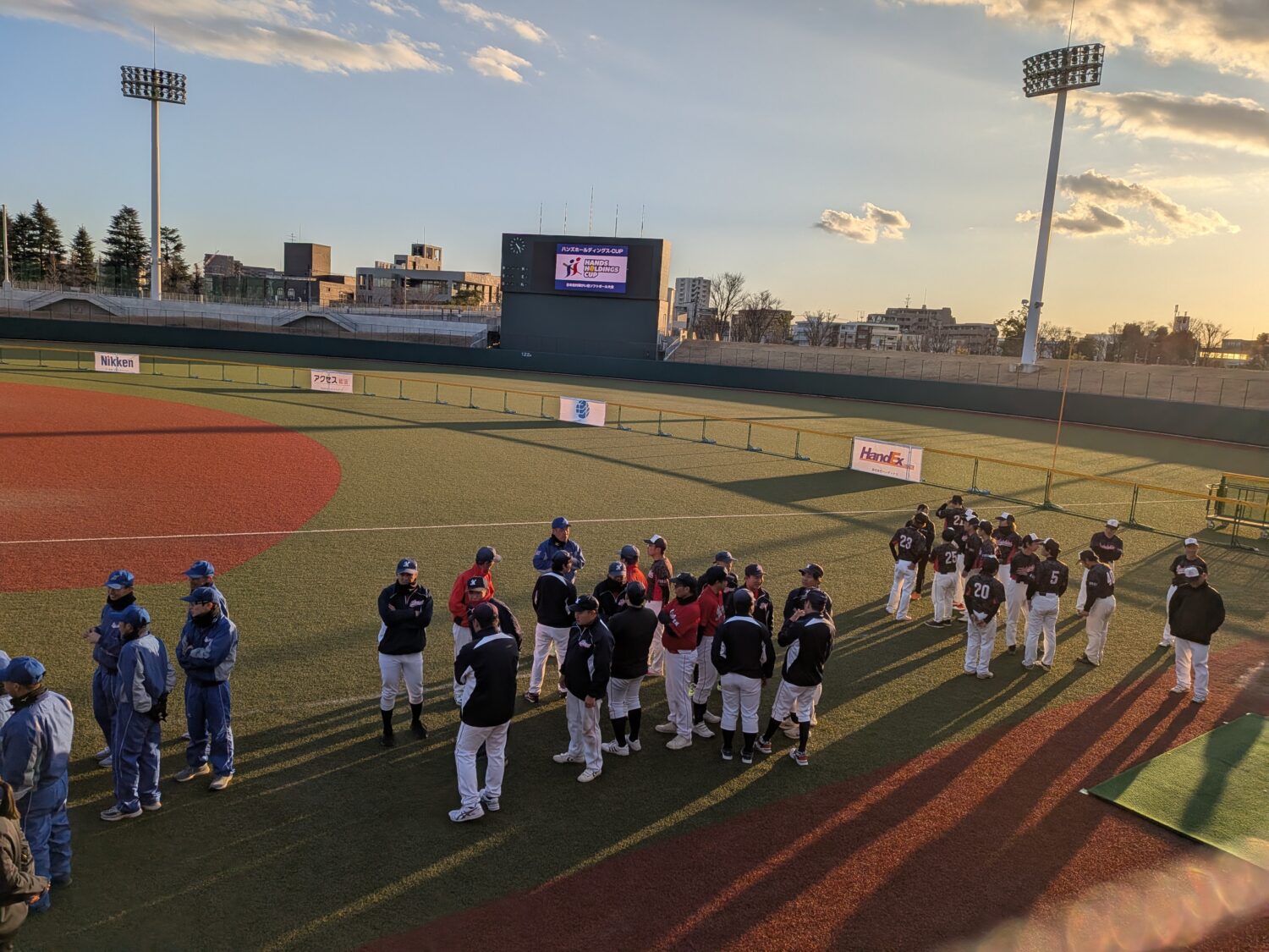 親し気な選手たち