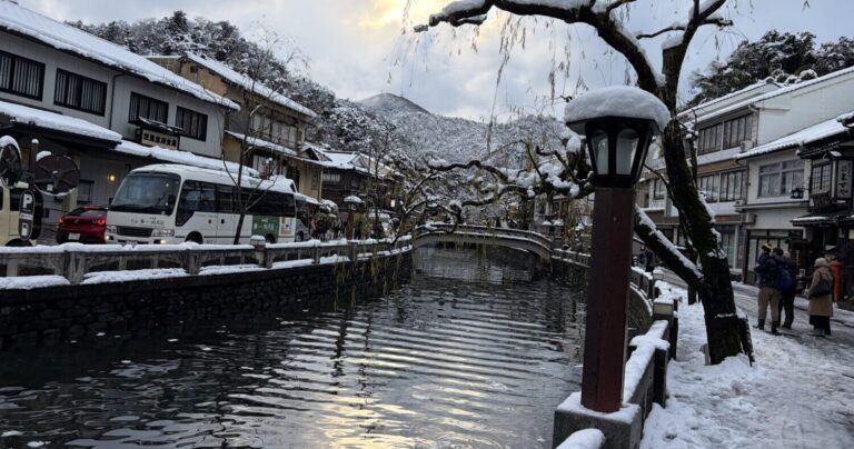 冬が一番かも？雪の降る城崎温泉街で街歩きが素敵｜兵庫県豊岡市