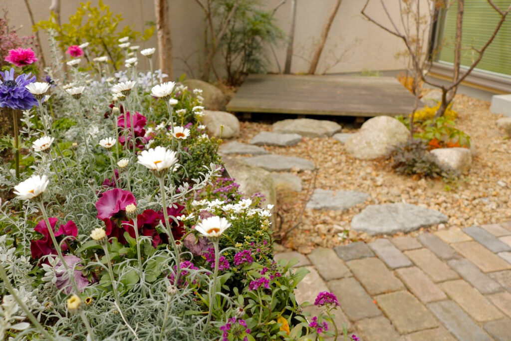 カフェポコー/Cafe Pokój――プランターの花