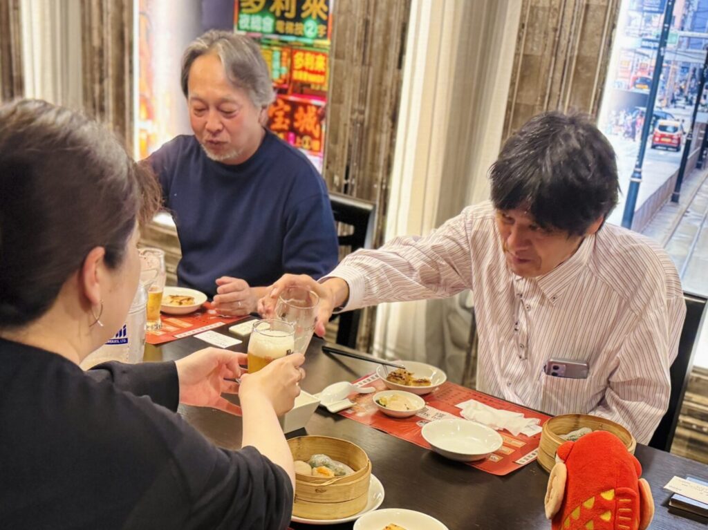 サポーターが揃われて、あらためて乾杯