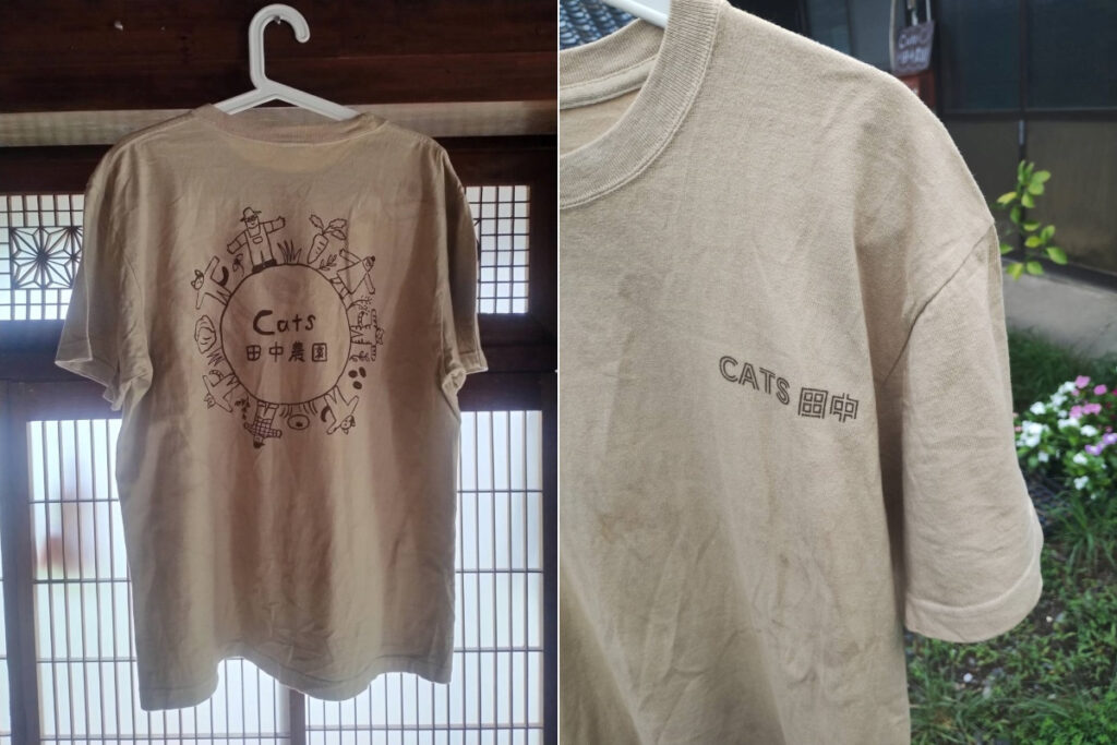 福井プレスーCATS田中農園さんの珈琲染めTシャツ