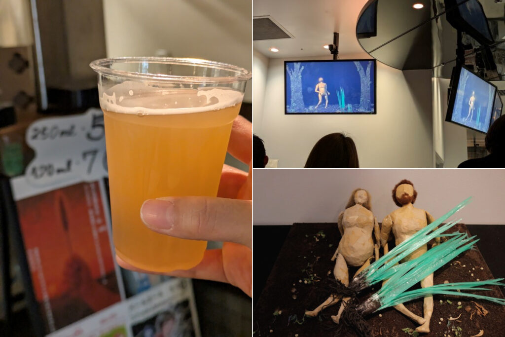 福井プレスーエノコログサビールと、「アダムとイブ」をモチーフにした人形劇