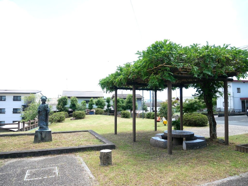 本陣前公園の北側から南側を見た様子
