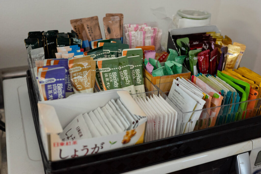 保護者向けのドリンクコーナー